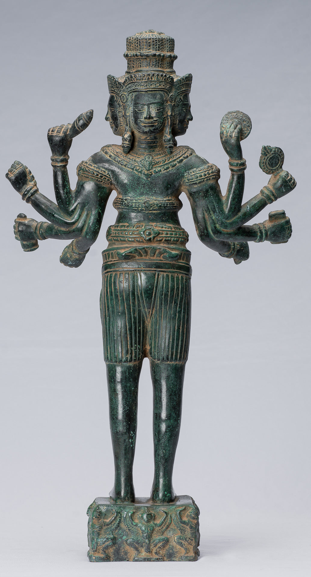 Brahma Statue - Antique Khmer Style Koh Ker Standing Bronze Brahma - H ...