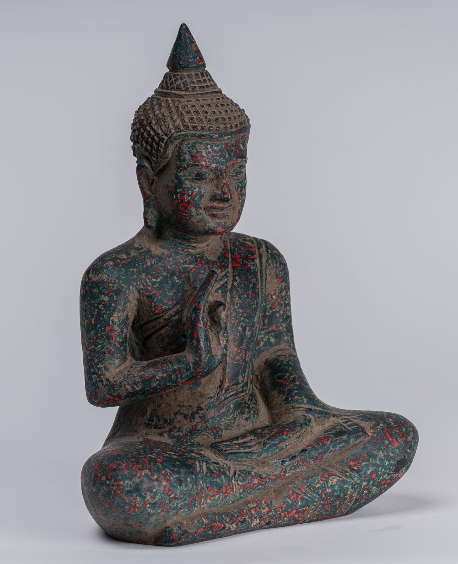 Statue di Buddha - Antique Khmer in stile Cambogia Statue Buddha sedut – HD  Asian Art