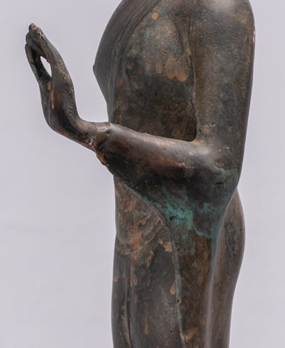 Antique Sukhothai Style Standing Bronze Protection Walking Buddha Stat – HD  Asian Art