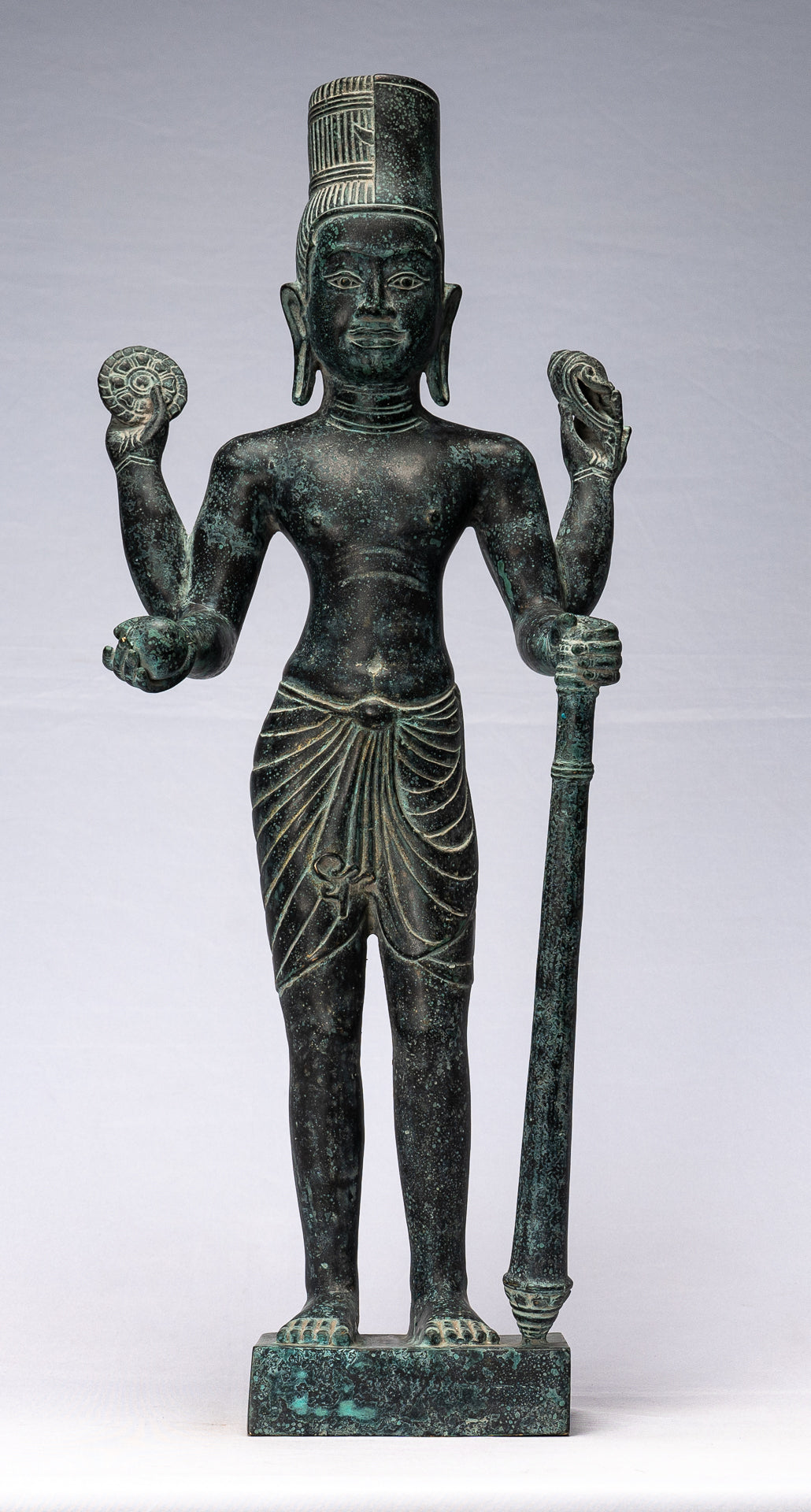 Harihara - Antique Phnom Da Style Bronze Khmer Hari Hara or Vishnu & S ...